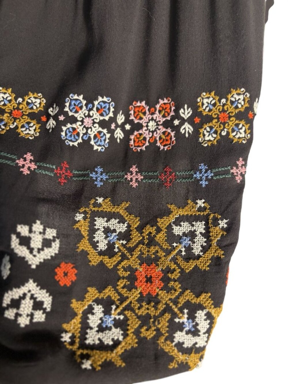 Boden Embroidered Tiered Design Viscose Cotton Polyester Blend Lined Boho Style - Picture 8 of 16